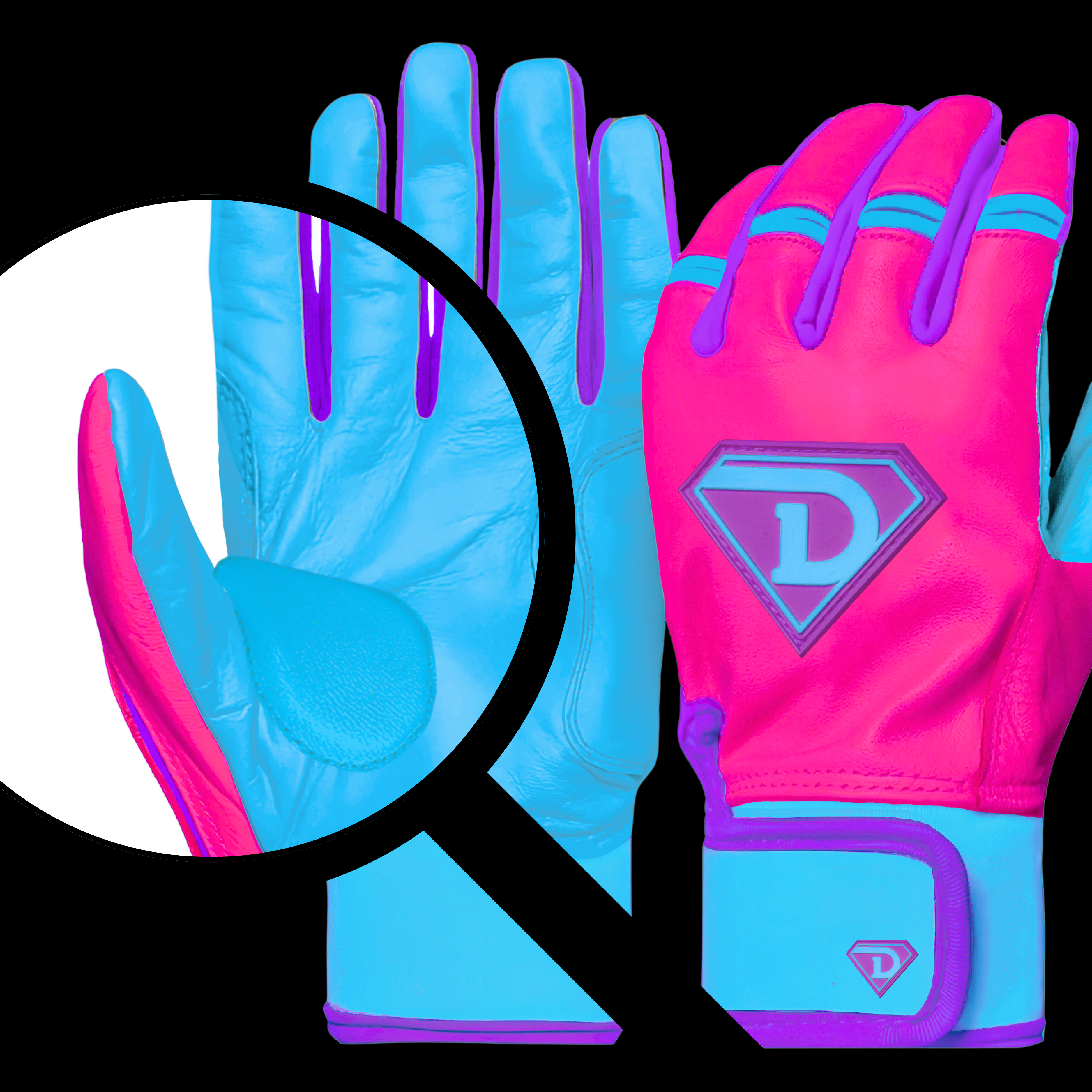 Dinger Grip Pro Series Premium Batting Gloves | "Cotton Candies"